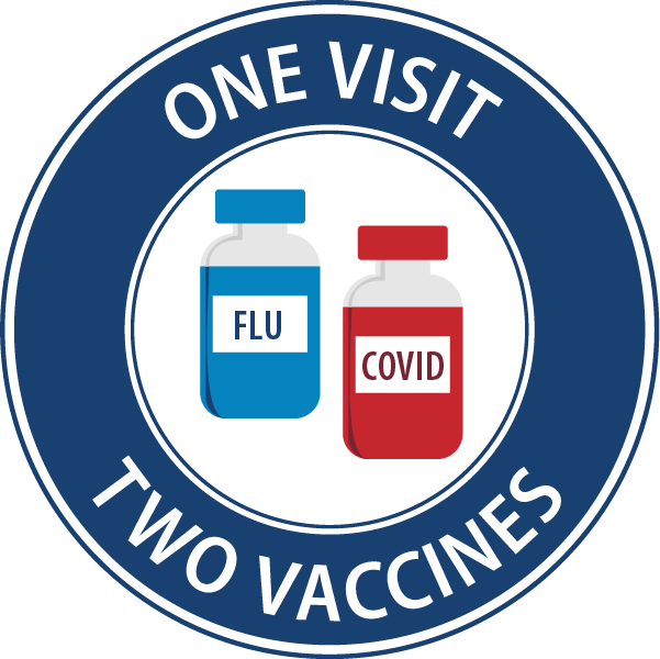 Logo for One Visit, Two Vaccines